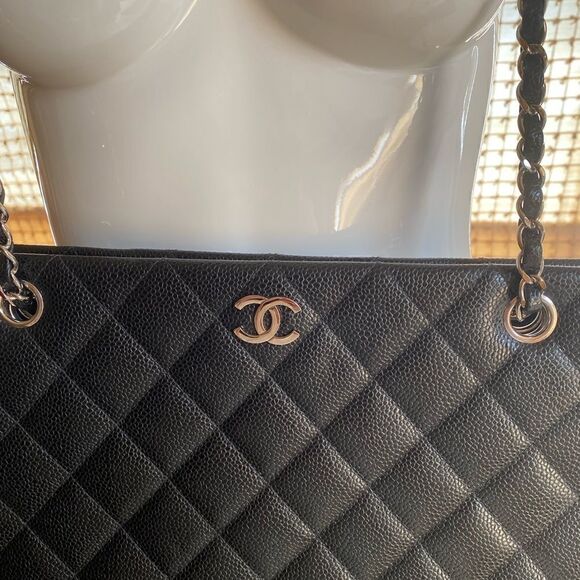 EUC Vintage CHANEL Black Bag with Silver Hardware - Picture 2 of 15